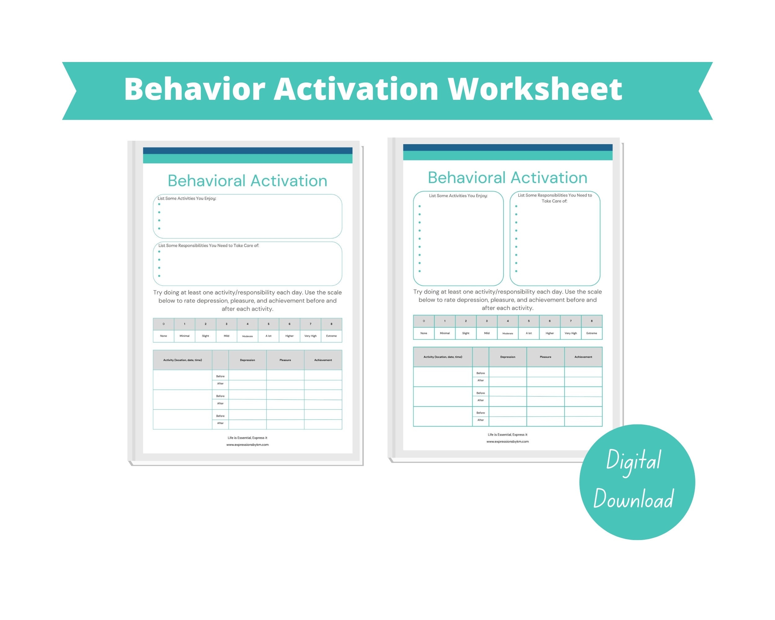 behavioral activation worksheet pdf