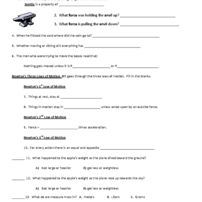 Bill Nye Motion Worksheet Answers And Activities Studocu