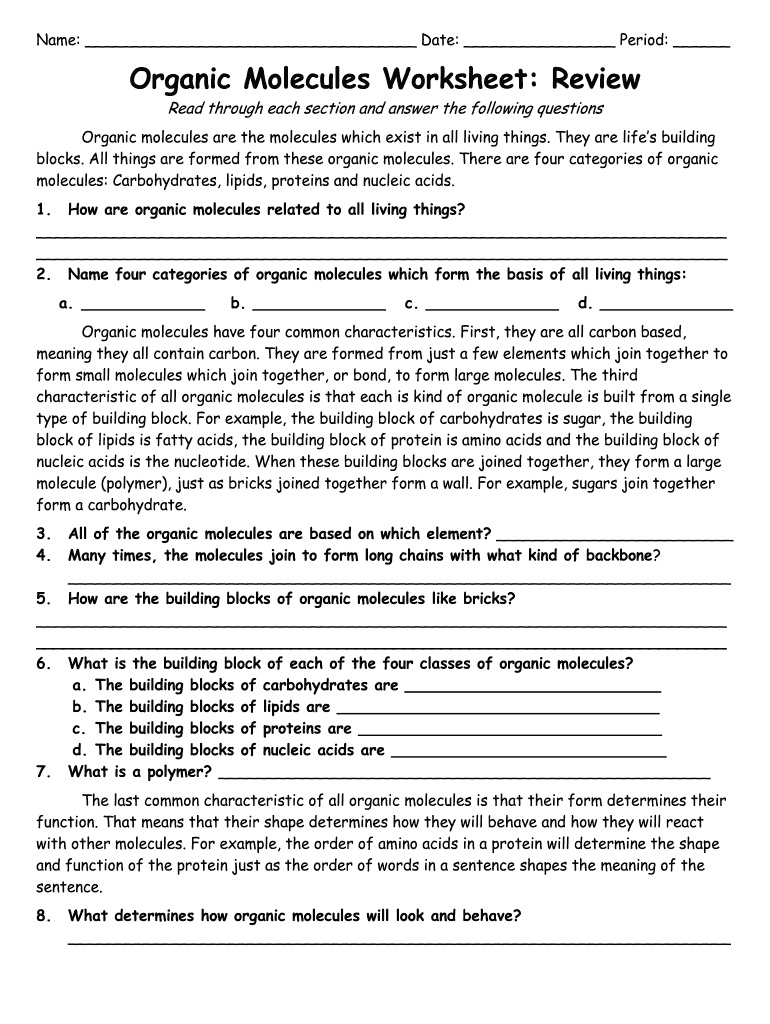Biomolecule Worksheet Fill Out Sign Online DocHub Biomolecule Worksheet Fill Out Sign Online DocHub