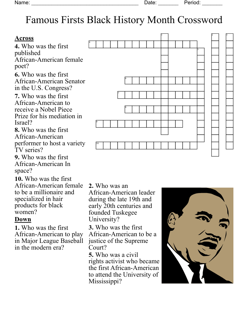 Black History Our History Worksheet WordMint