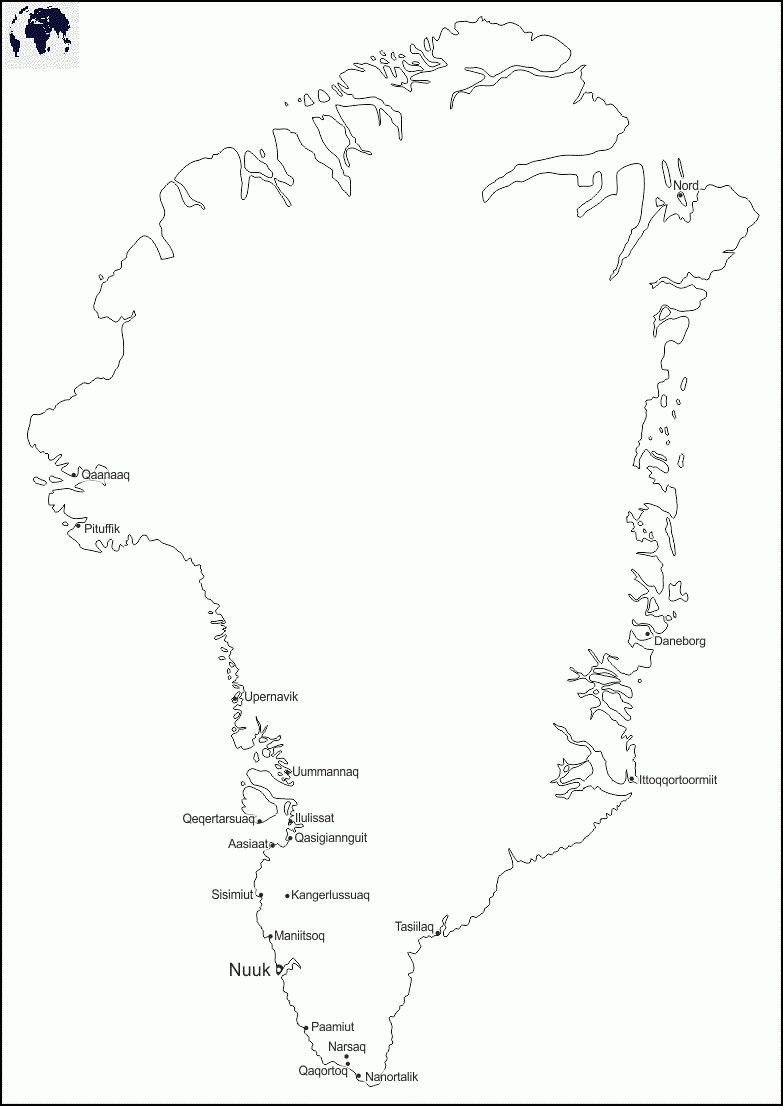 Blank Map Of Greenland Blank World Map