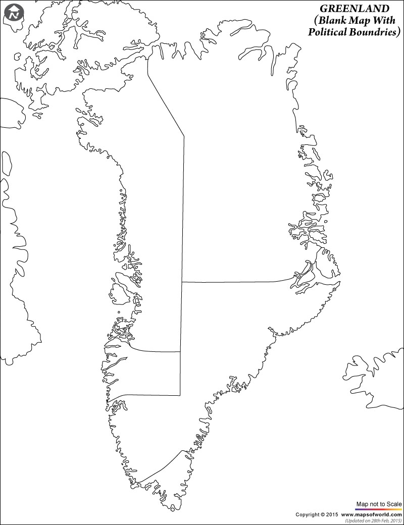 Blank Map Of Greenland Greenland Map Outline