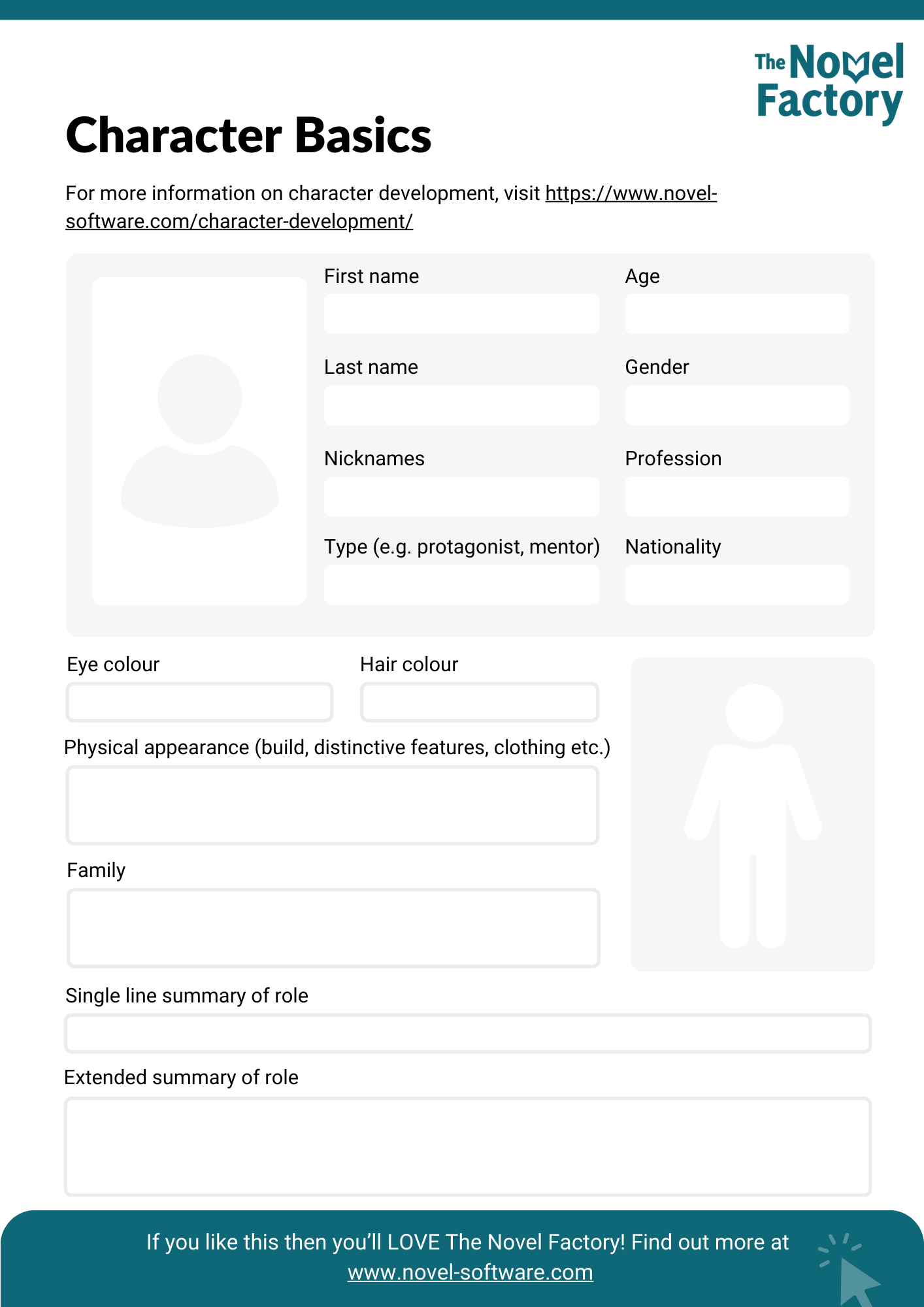 Book Writing Worksheets Novel Factory