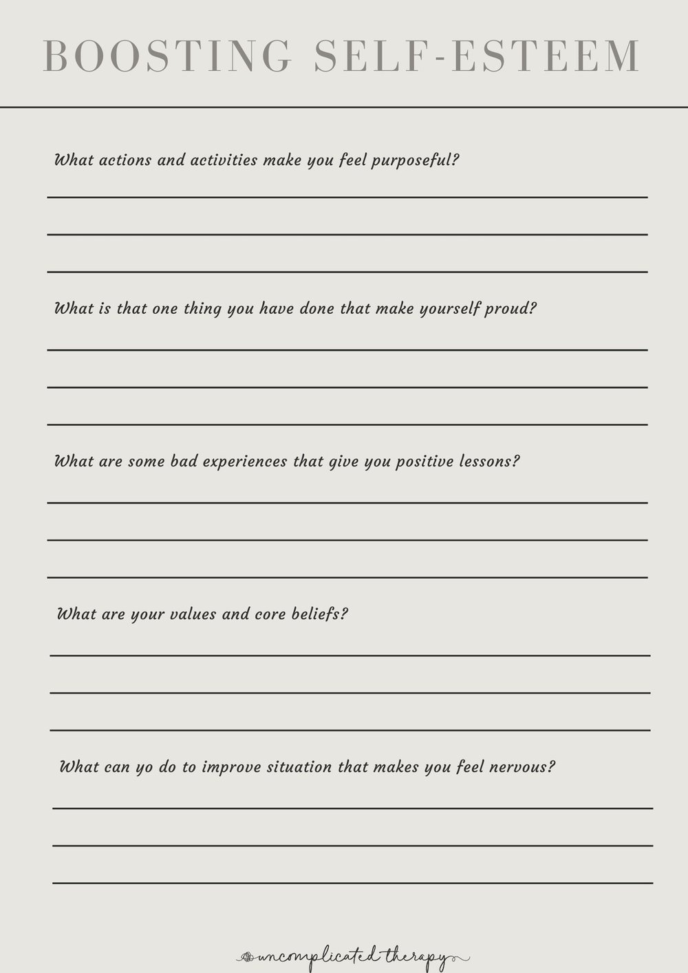 self esteem worksheets for adults pdf self esteem worksheets for adults pdf