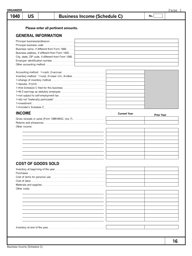 Business Income Schedule C Form Fill Online Printable Fillable Blank PdfFiller Business Income Schedule C Form Fill Online Printable Fillable Blank PdfFiller