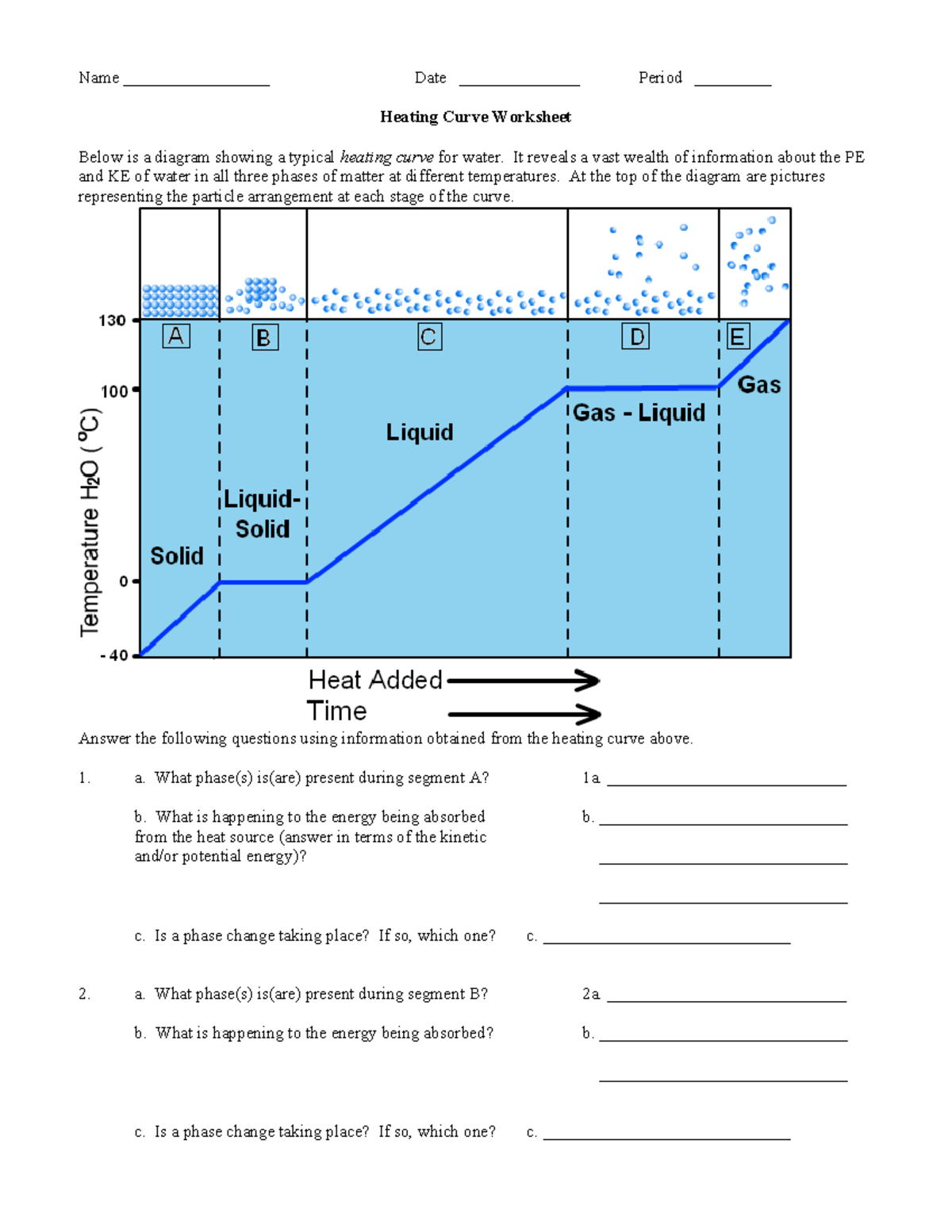 Calculating Energy Changes In Water s Heating Curve Chemistry 101 Studocu