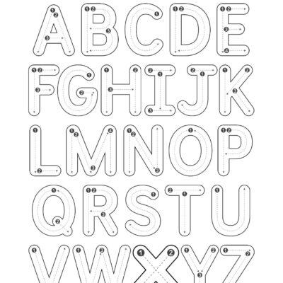 Capital Letter Tracing Etsy