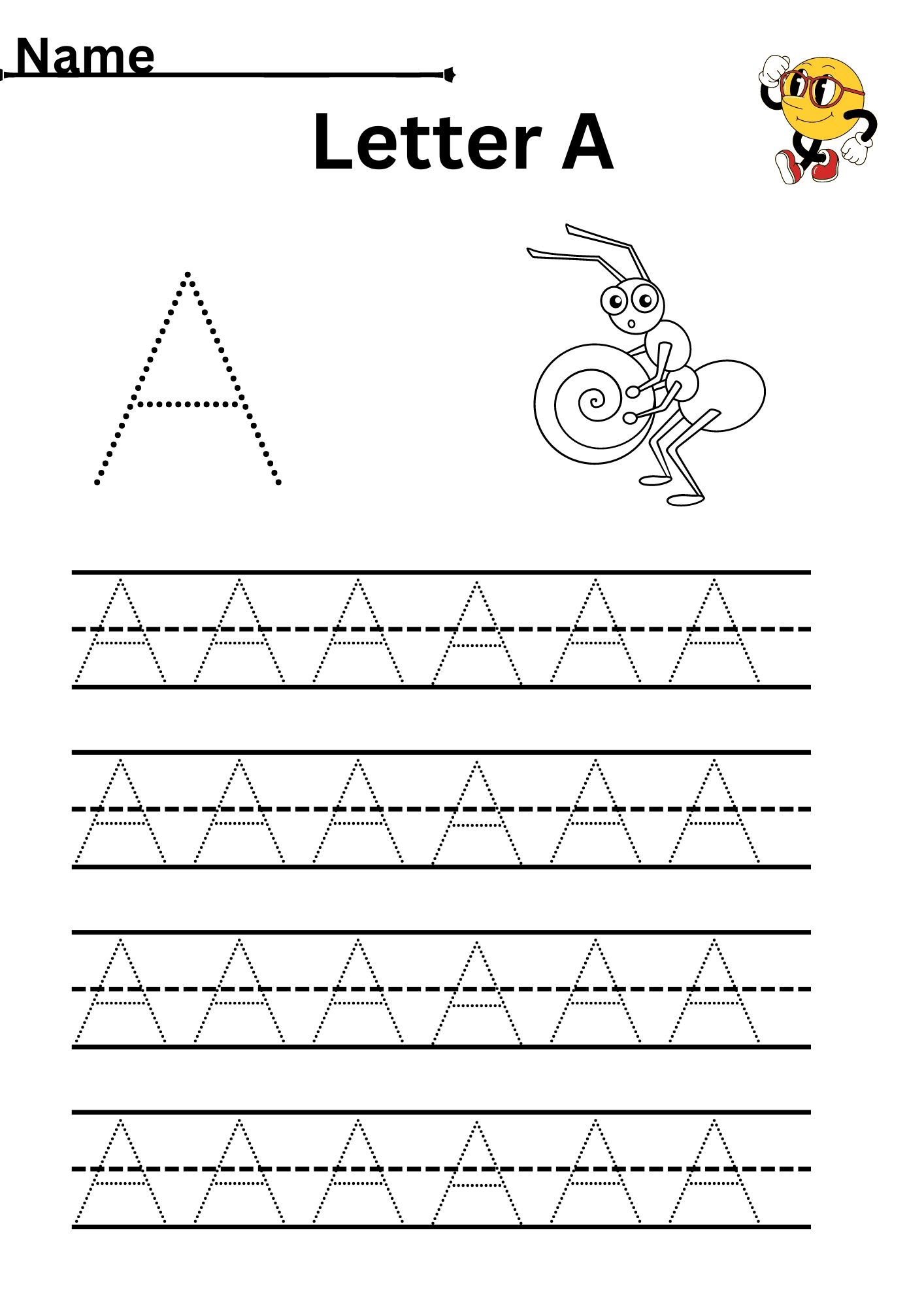 preschool letter tracing sheets
