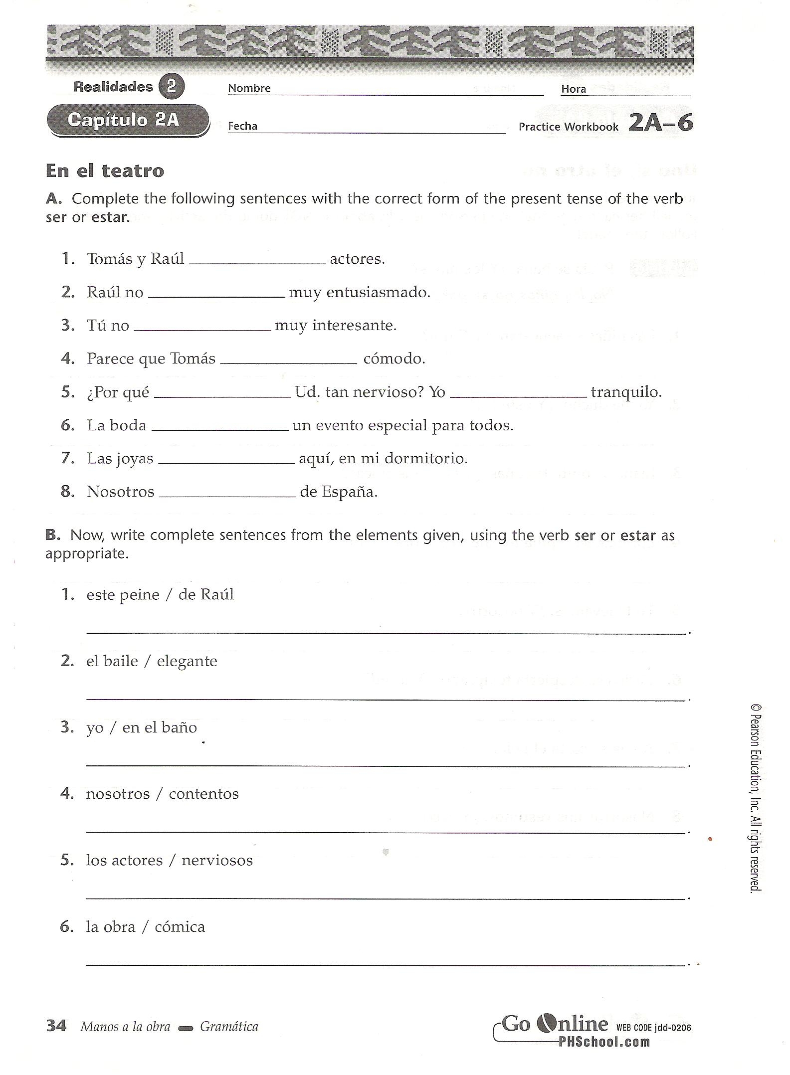 Capitulo 2 Sra Sheets Spanish Class Capitulo 2 Sra Sheets Spanish Class