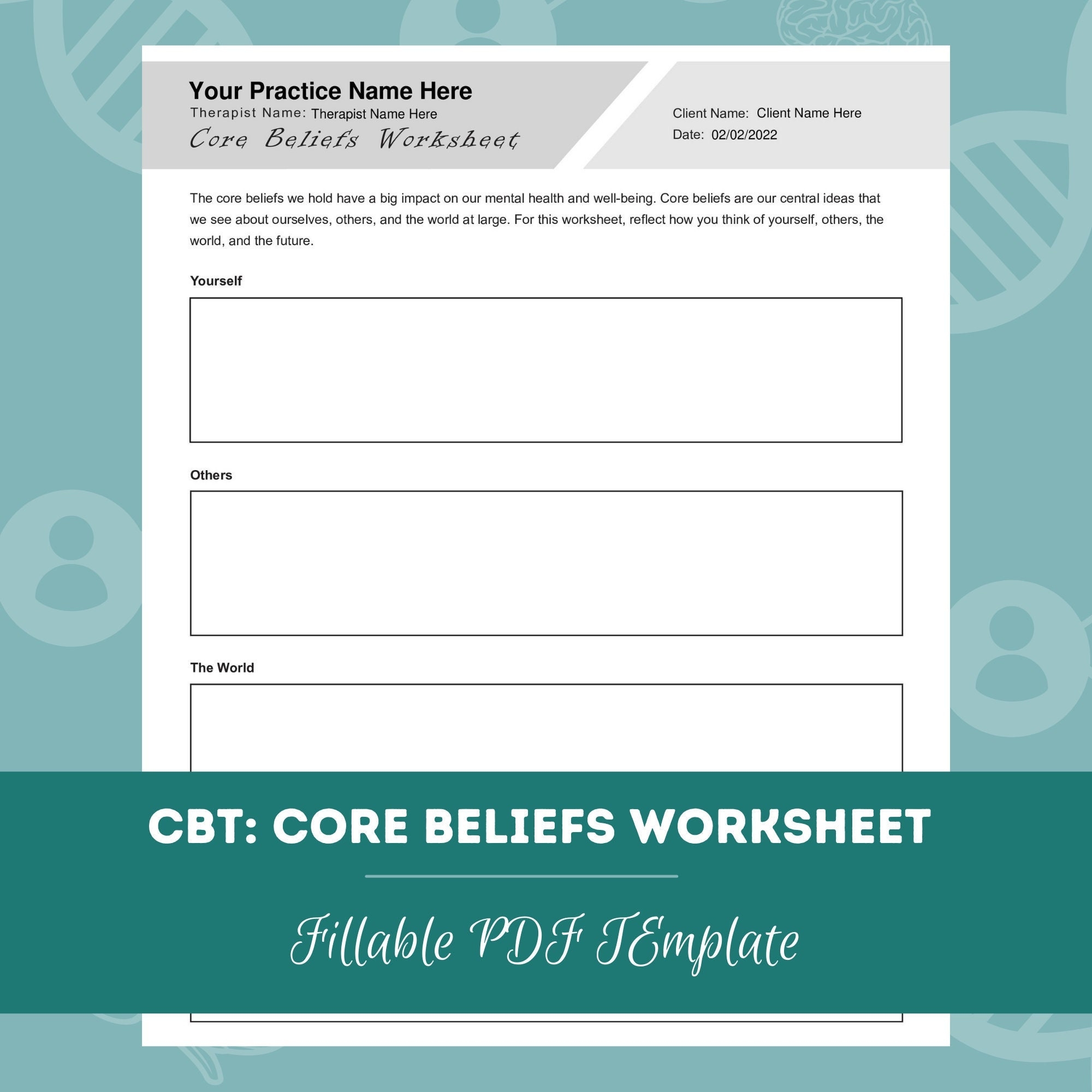 CBT Core Beliefs Worksheet Editable Fillable PDF For Counselors Psychologists Psychiatrists Social Workers Therapists Etsy CBT Core Beliefs Worksheet Editable Fillable PDF For Counselors Psychologists Psychiatrists Social Workers Therapists Etsy