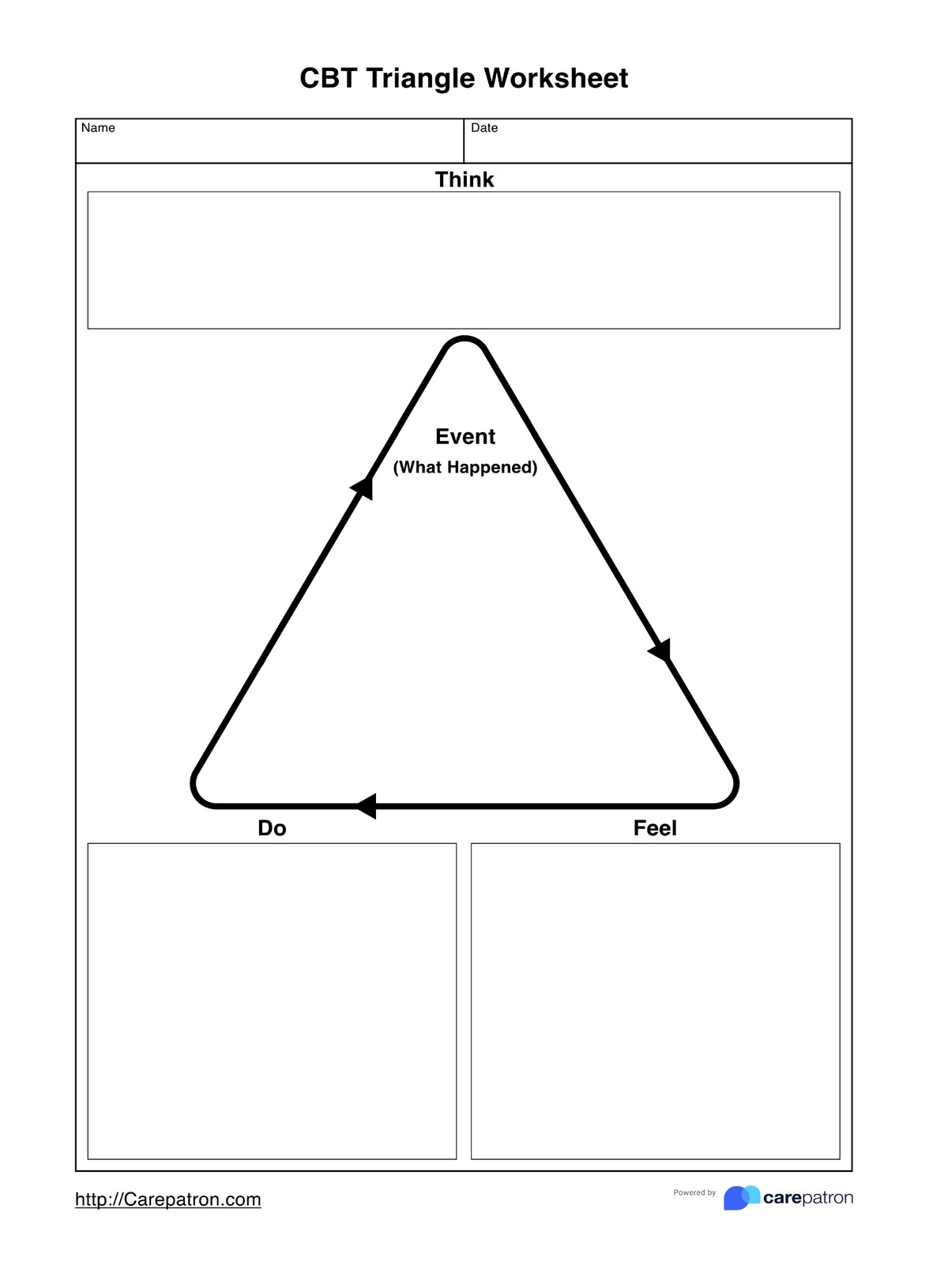 CBT Triangle Worksheets