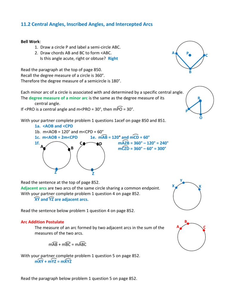 inscribed angles worksheet answers inscribed angles worksheet answers