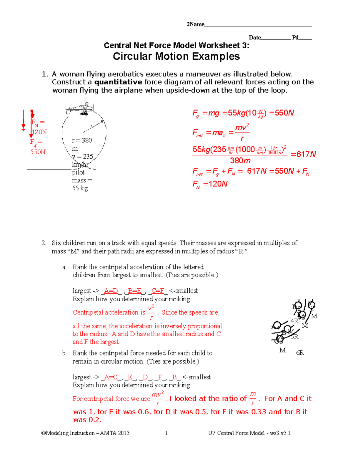 net force worksheet answers