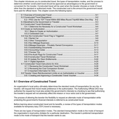 CHAPTER 9 CONSTRUCTED TRAVEL