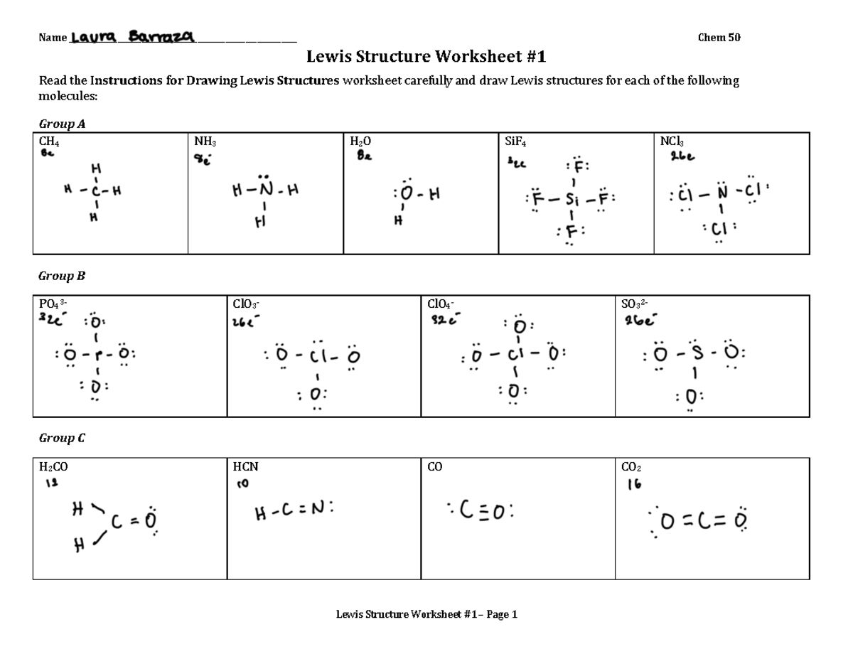 lewis dot structure worksheet answers lewis dot structure worksheet answers