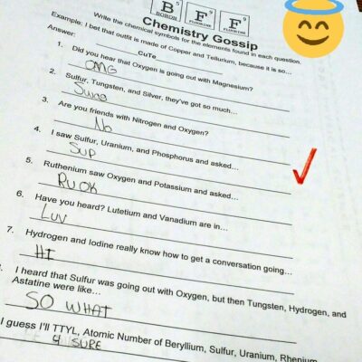 Chemistry Gossip Was A Hit Today teach180 chemchat iteachscience