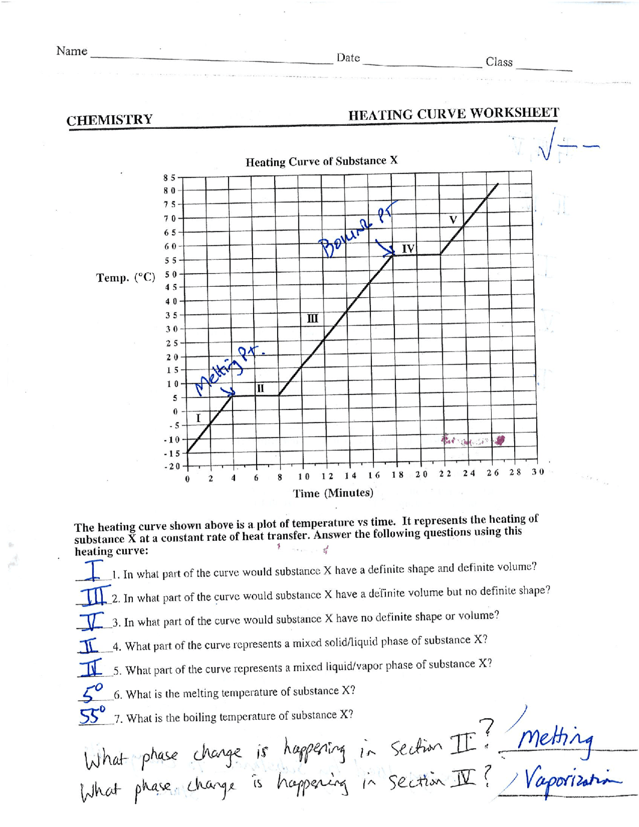 Chemistry Heating Curve Worksheet Solution Exercises Chemistry Worksheets Library