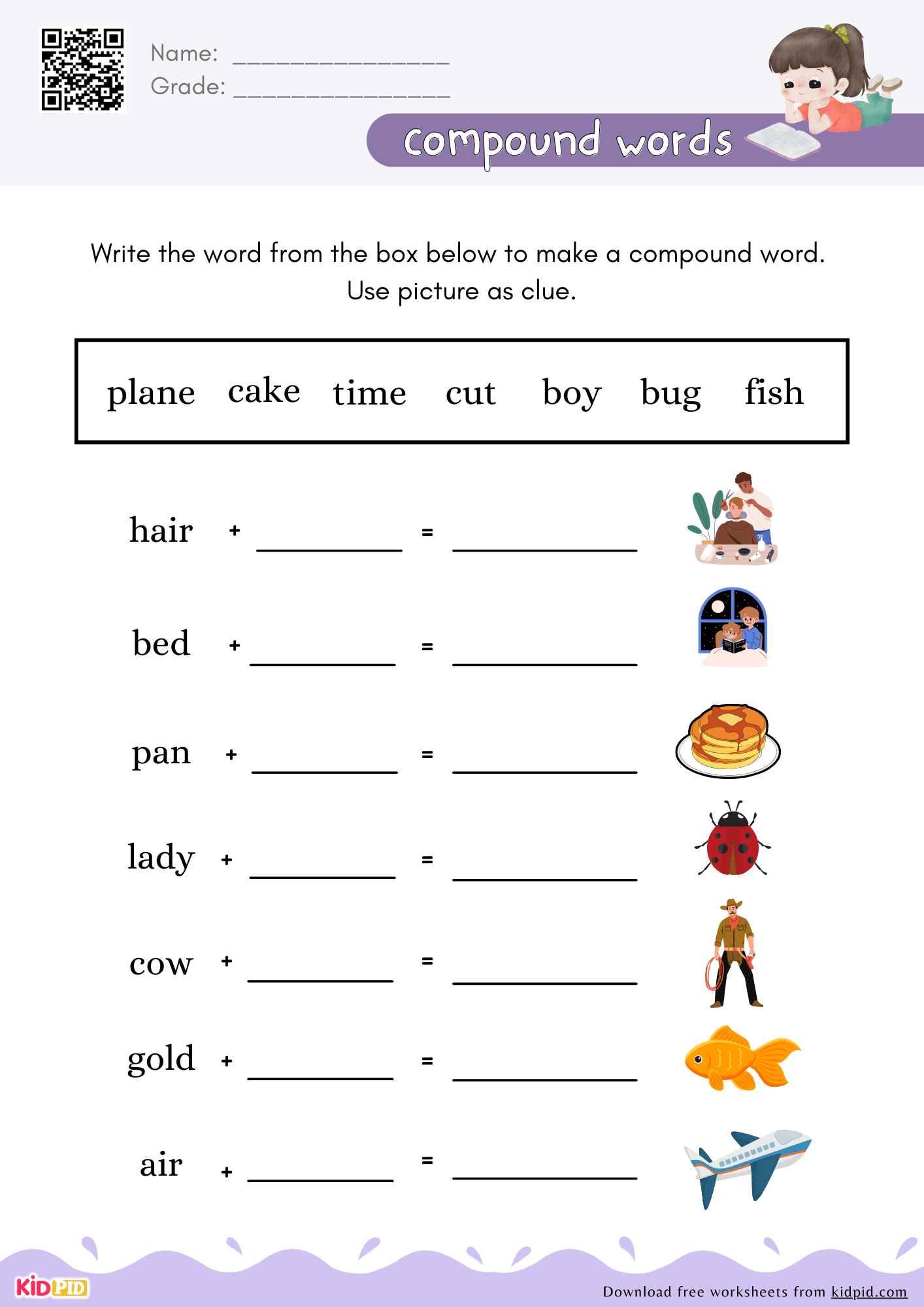Choose The Correct Word To Form Compound Word Worksheet For Grade 2 Kidpid Choose The Correct Word To Form Compound Word Worksheet For Grade 2 Kidpid
