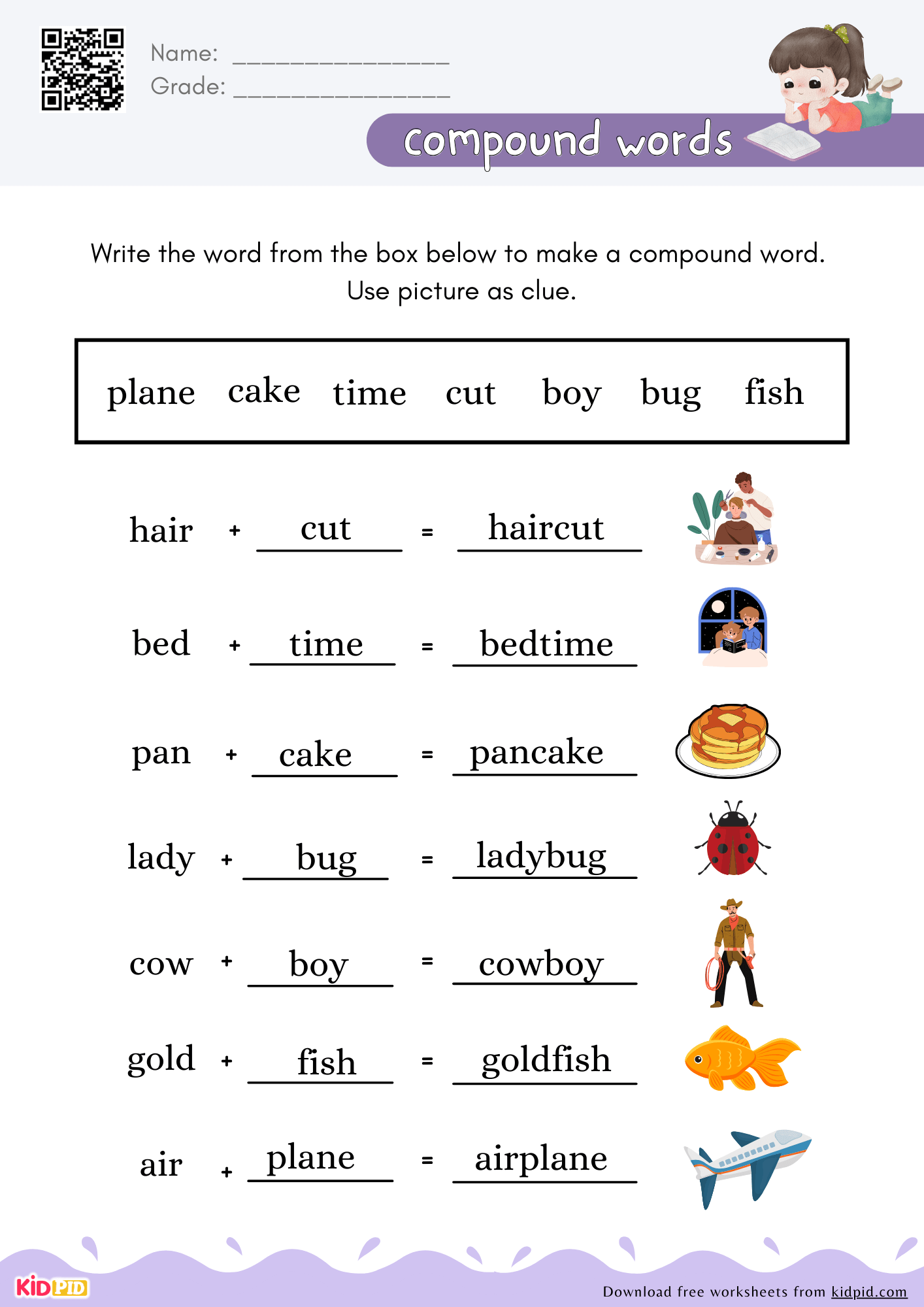 Choose The Correct Word To Form Compound Word Worksheet For Grade 2 Kidpid Choose The Correct Word To Form Compound Word Worksheet For Grade 2 Kidpid