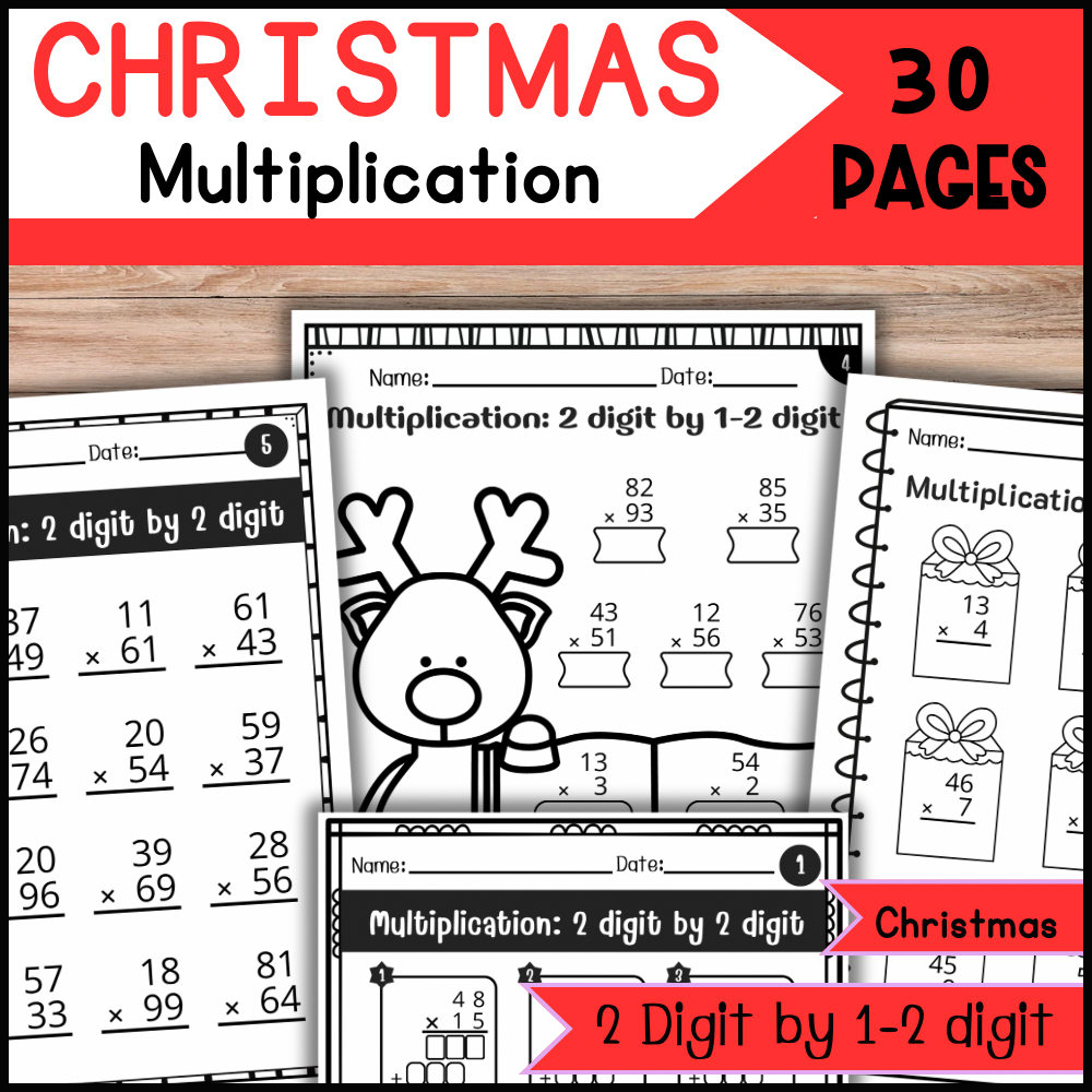 Christmas Multiplication Worksheets 2 Digit By 1 2 Digit No Prep Holiday Math Practice Made By Teachers Christmas Multiplication Worksheets 2 Digit By 1 2 Digit No Prep Holiday Math Practice Made By Teachers