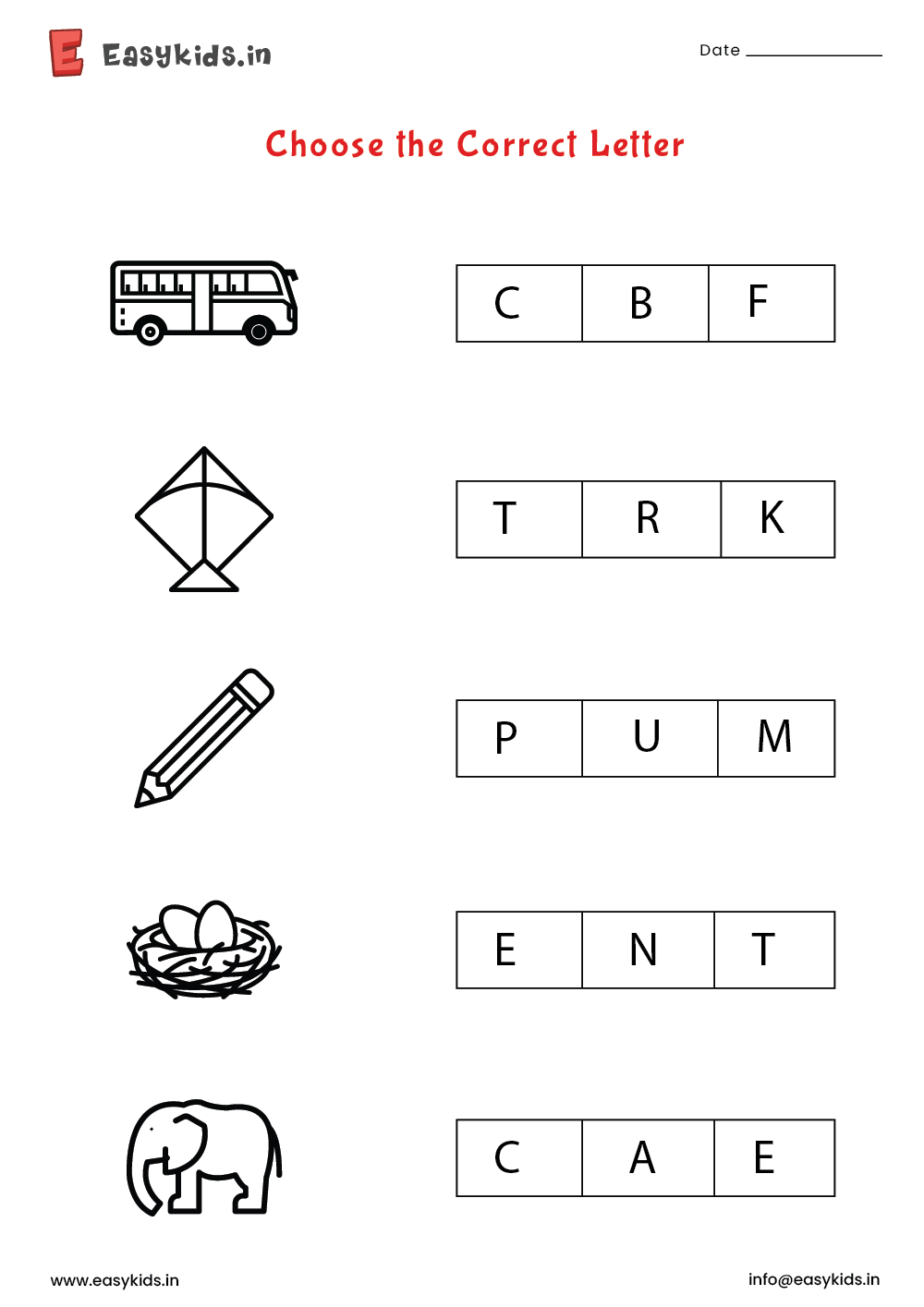 Circle The Correct Alphabet Worksheet