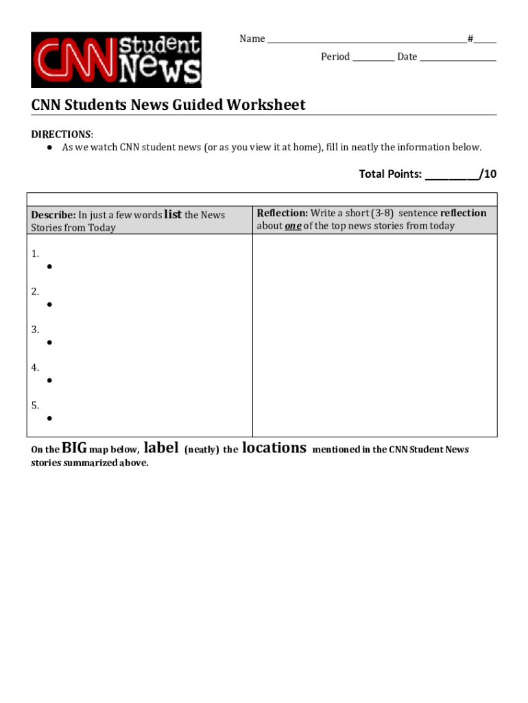 Cnn 10 Worksheet Fill Out Sign Online DocHub Cnn 10 Worksheet Fill Out Sign Online DocHub