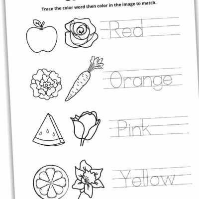 Color Tracing Worksheets Nature Inspired Learning