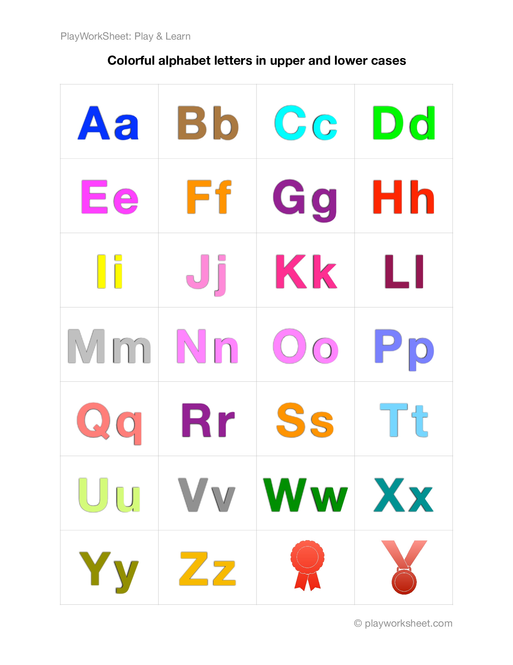 Printable Upper and Lowercase Letters