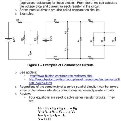 Combination Circuits Worksheet With Answers Worksheet For Education