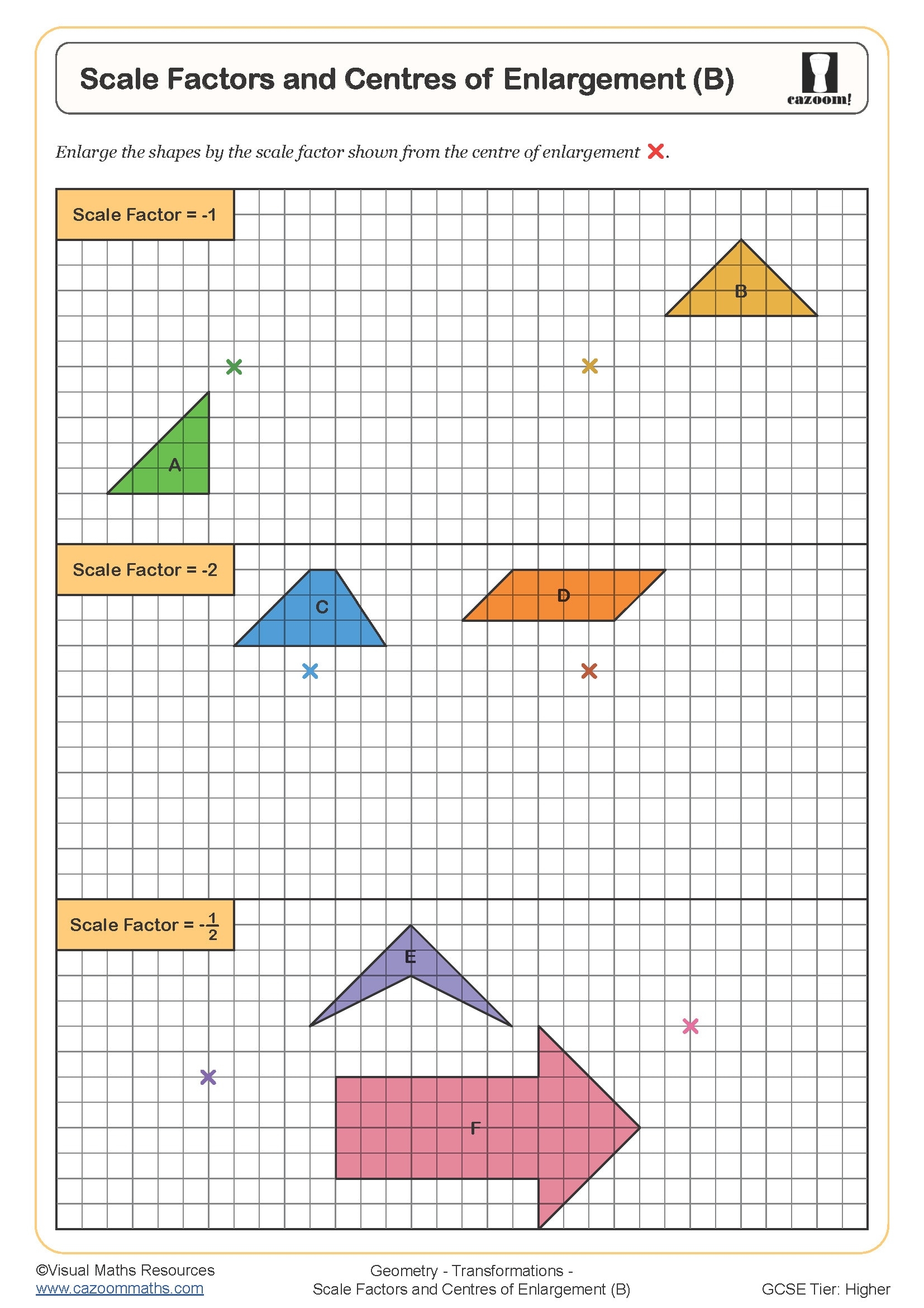 Combining Transformations Free Worksheet Printable PDF Worksheets