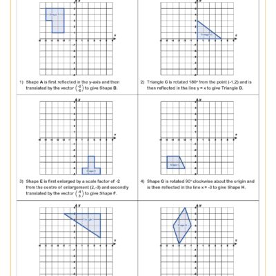 Combining Transformations Free Worksheet Printable PDF Worksheets