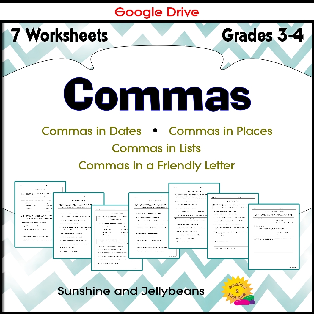 commas worksheet pdf