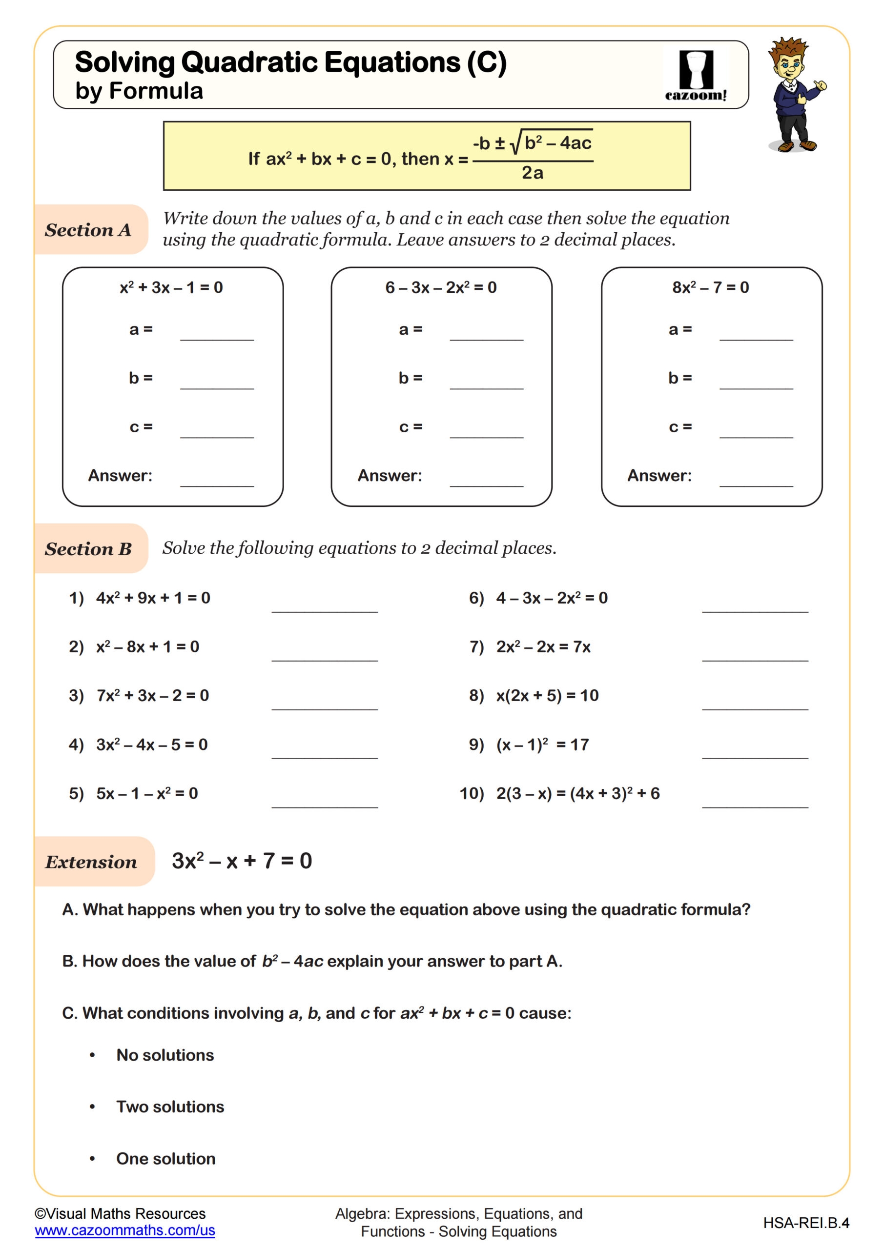 Completing The Square Worksheet Fun And Engaging Algebra I PDF Worksheets Cazoom Math