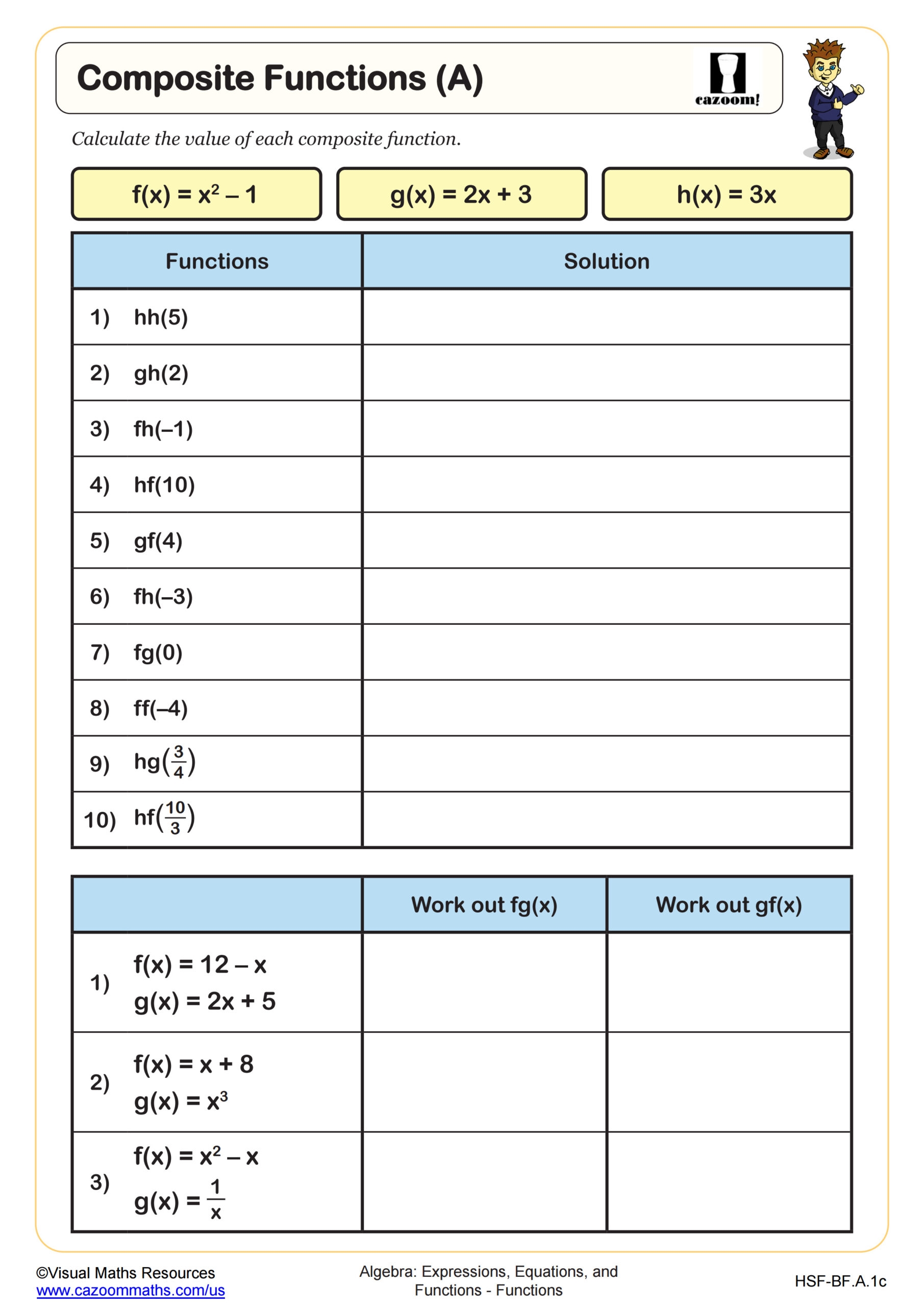 composite function worksheet answers composite function worksheet answers