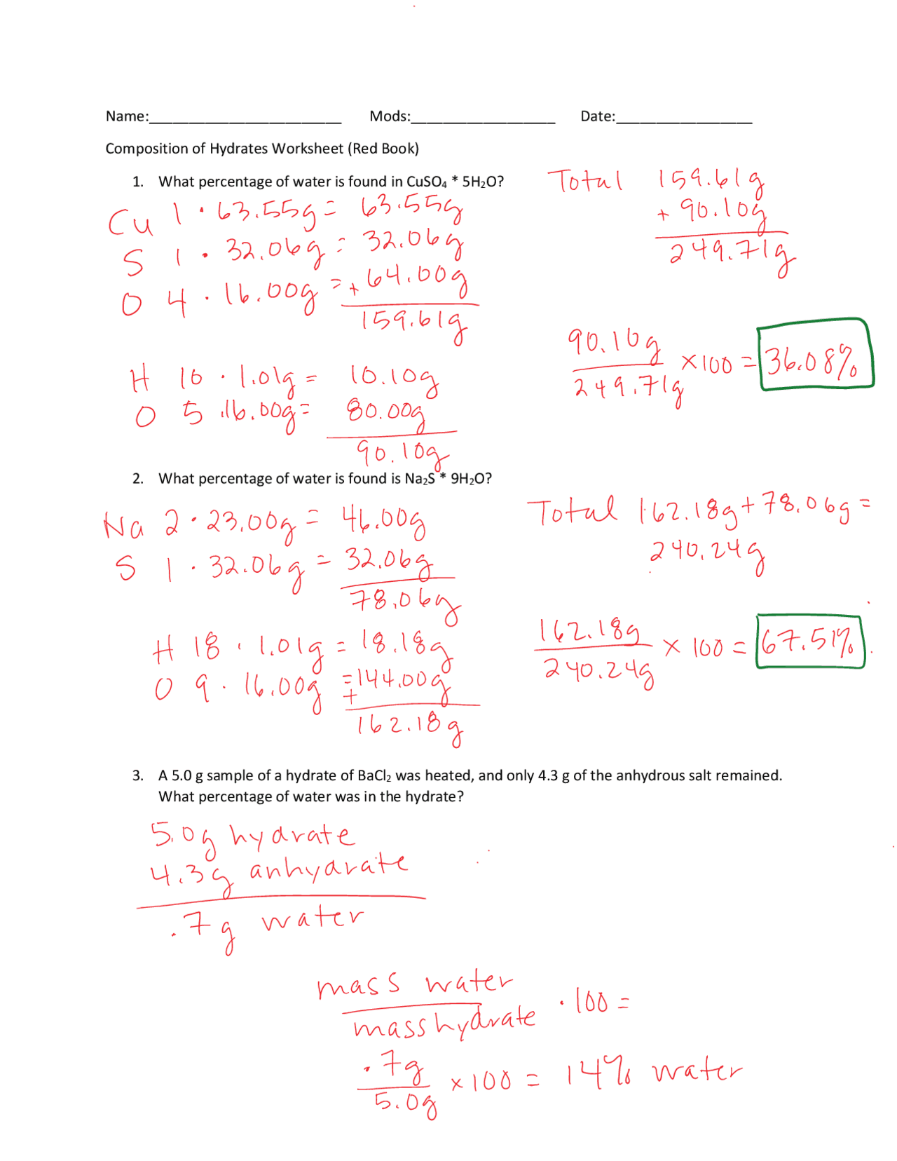 Composition Of Hydrates Worksheet Red Book Exercises Chemistry Worksheets Library Composition Of Hydrates Worksheet Red Book Exercises Chemistry Worksheets Library