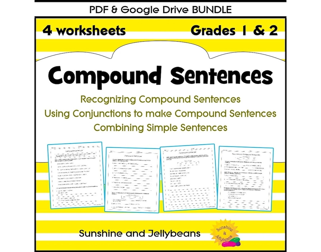Compound Sentences Conjunctions Parts Of Speech Writing Grammar No prep Pdf google Drive BUNDLE Etsy