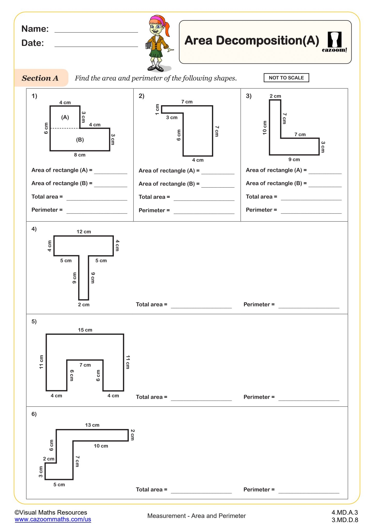 Compound Shapes A 4th Grade PDF Measurement Worksheets Cazoom Math