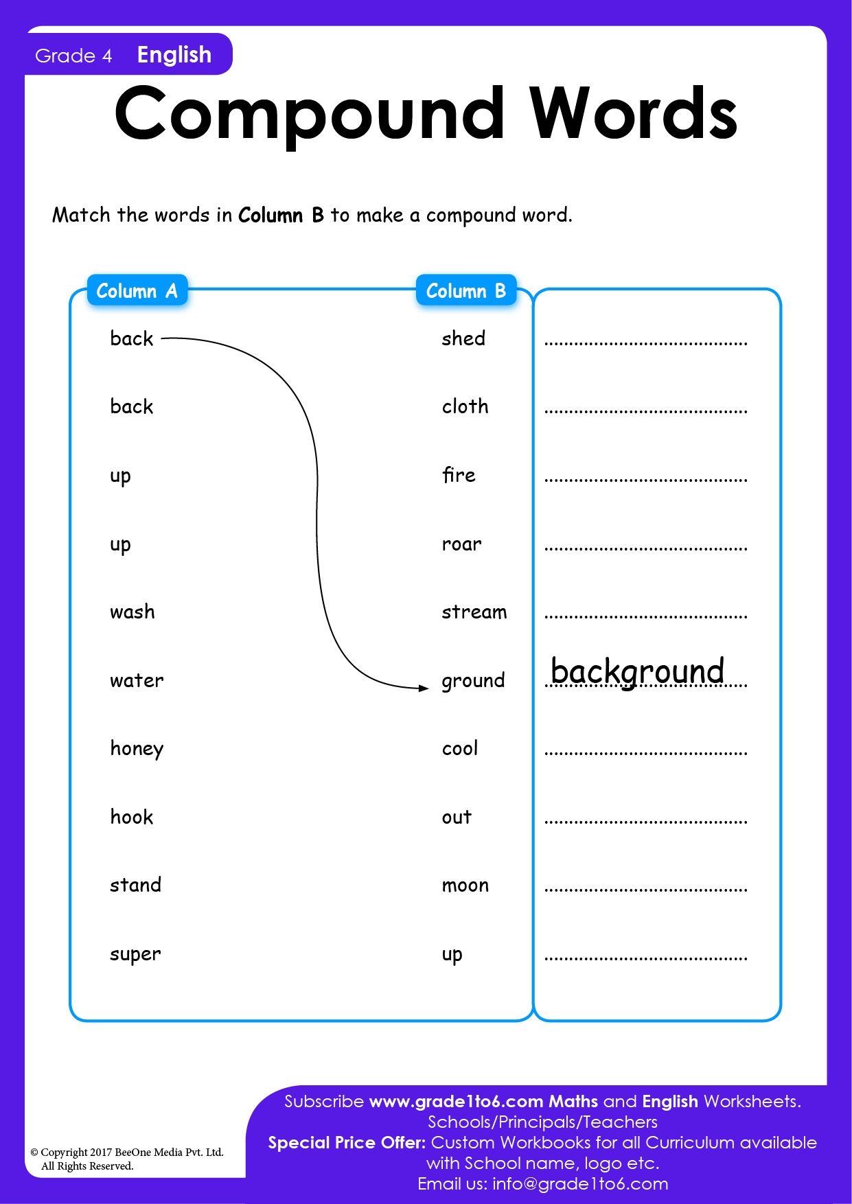 compound words pdf worksheets