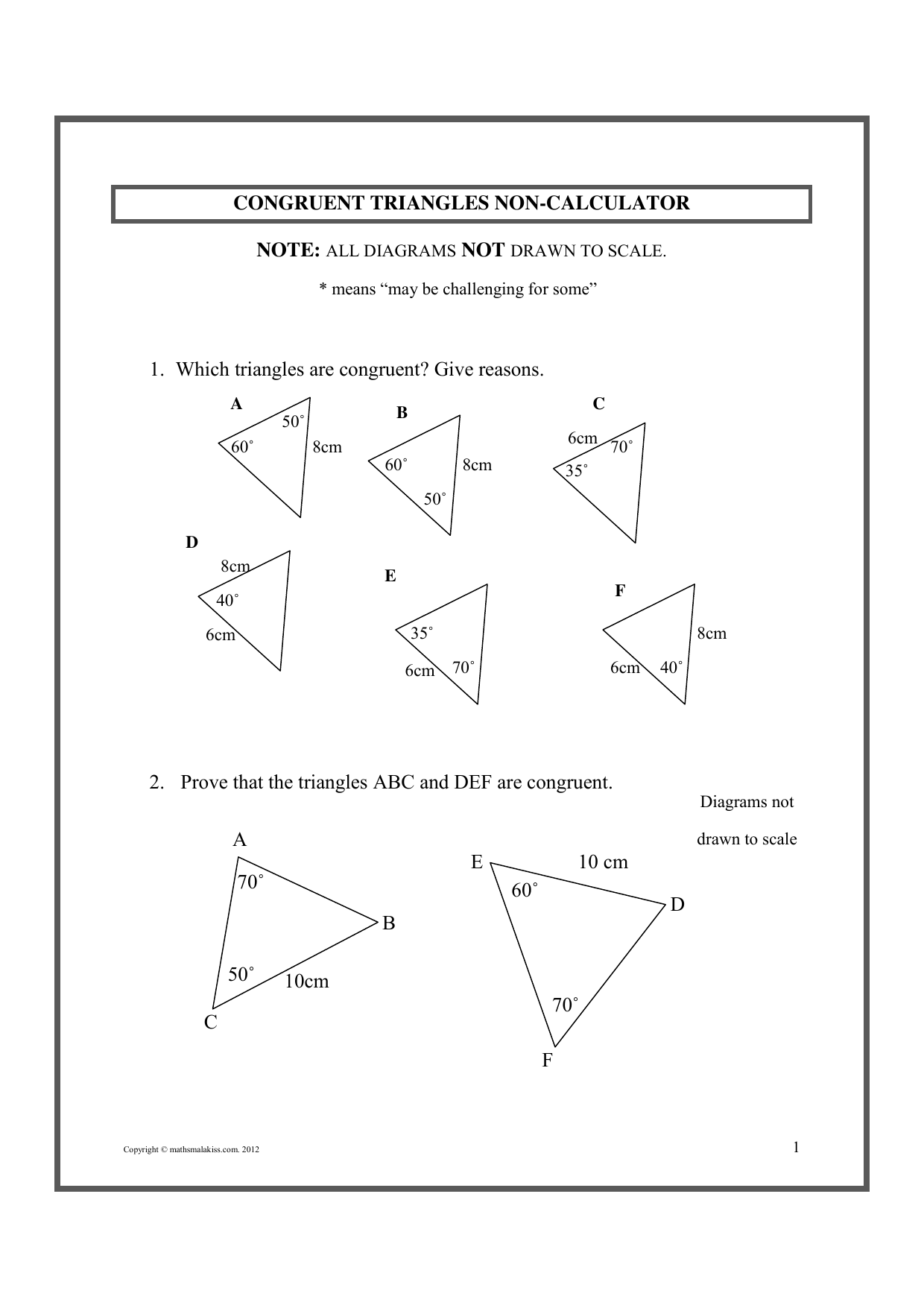 congruence of triangles worksheet pdf congruence of triangles worksheet pdf
