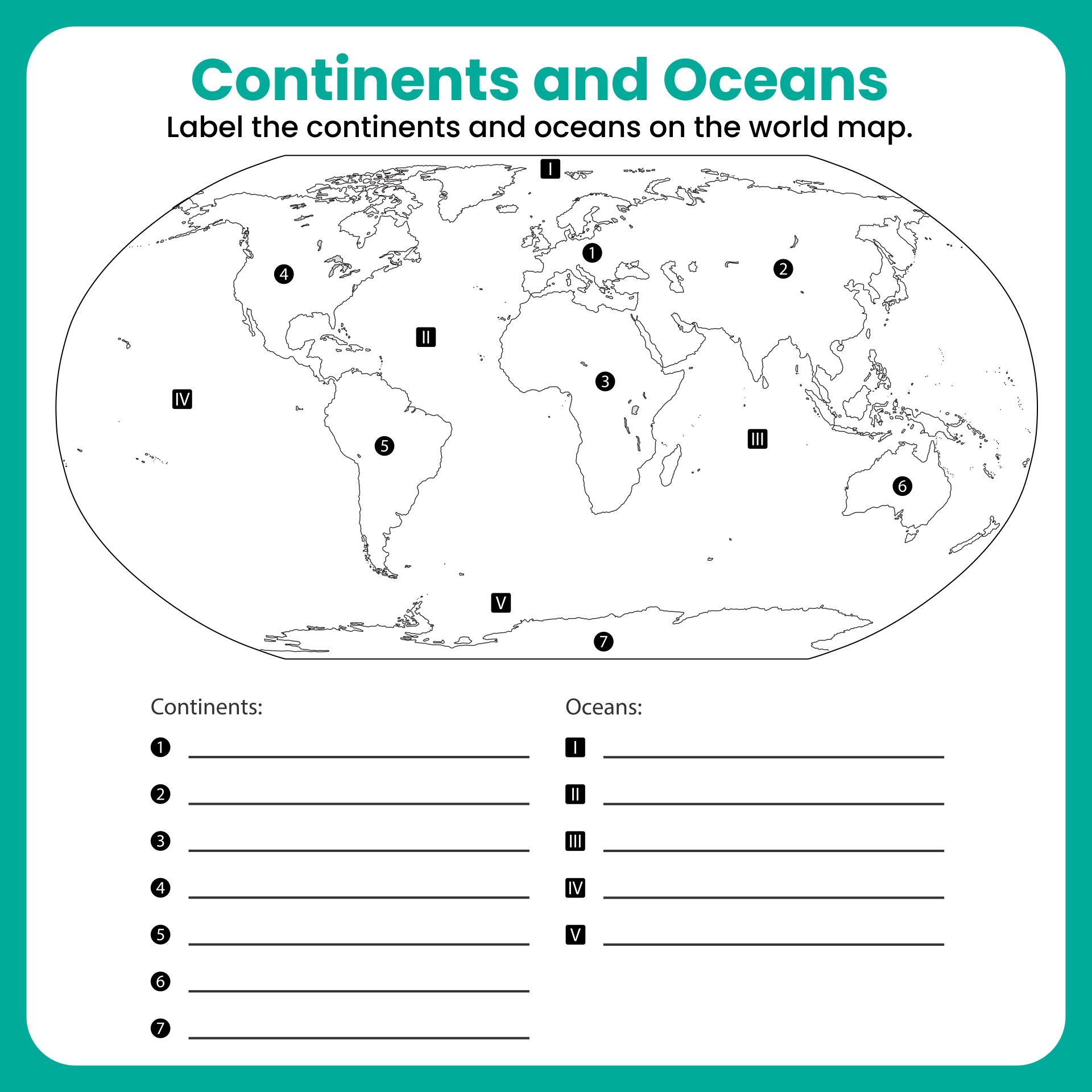 Continents And Oceans Map 10 Free PDF Printables Printablee Continents And Oceans Map 10 Free PDF Printables Printablee