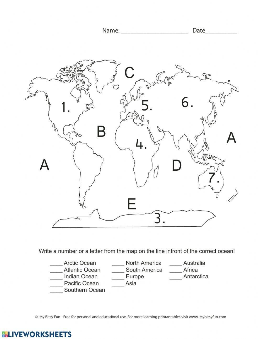 Continents And Oceans Review Worksheet Worksheets Library Continents And Oceans Review Worksheet Worksheets Library