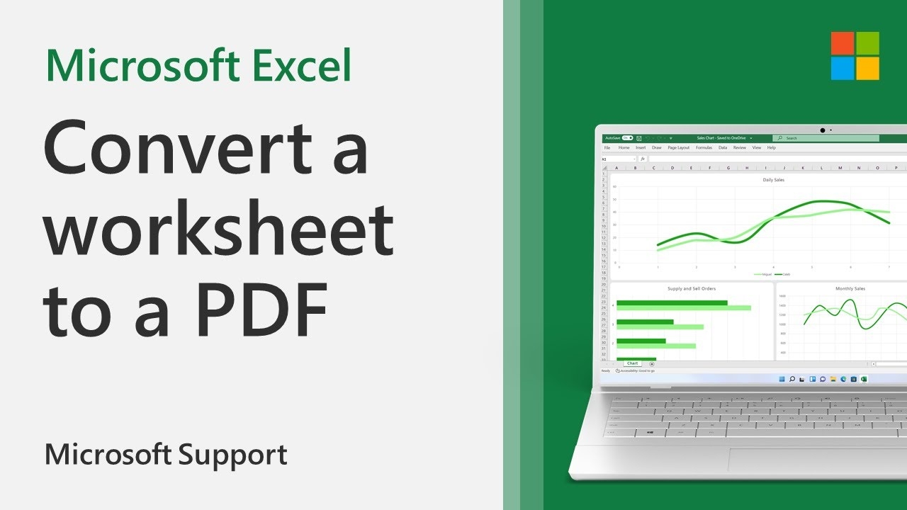 Convert A File From Excel To PDF Microsoft YouTube