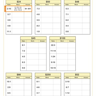 Creating Equivalent Ratios B Worksheet 6th Grade PDF Worksheets Cazoom Math