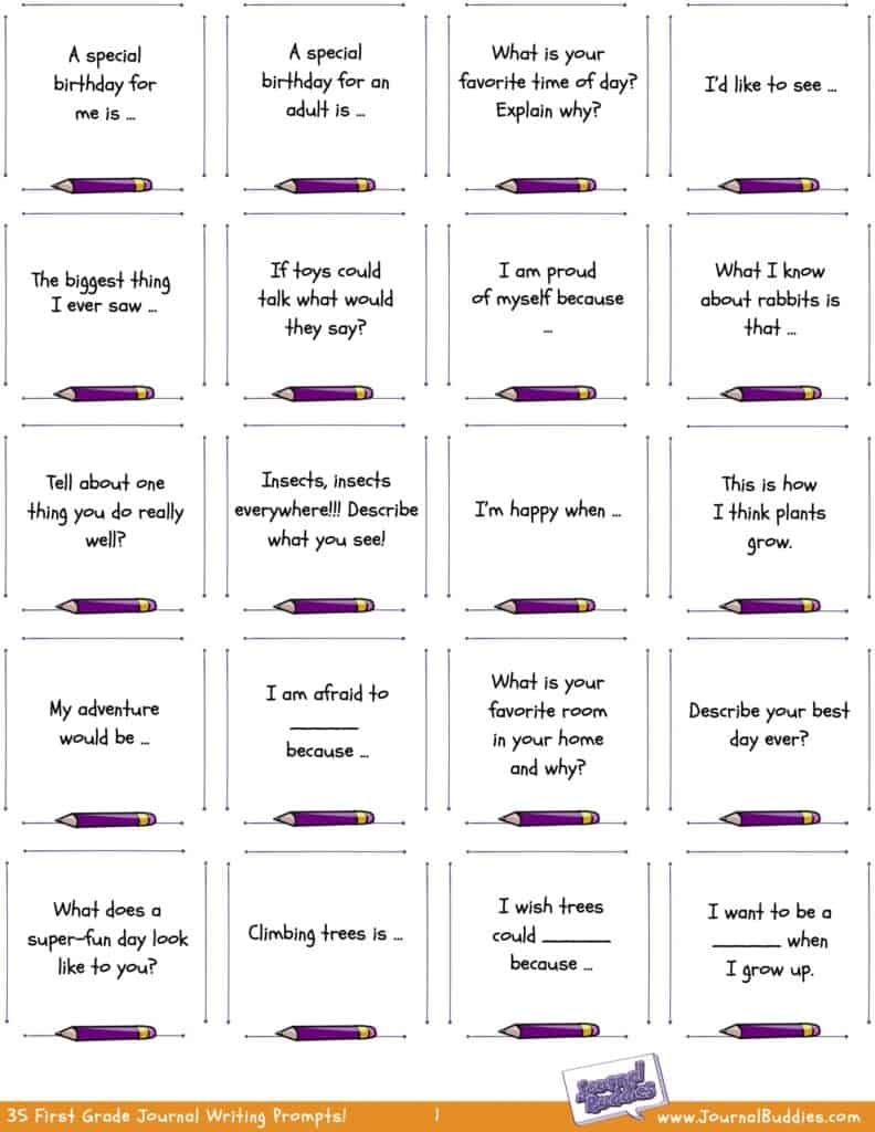 Creative Writing Worksheets For Grade 1 PDF JournalBuddies