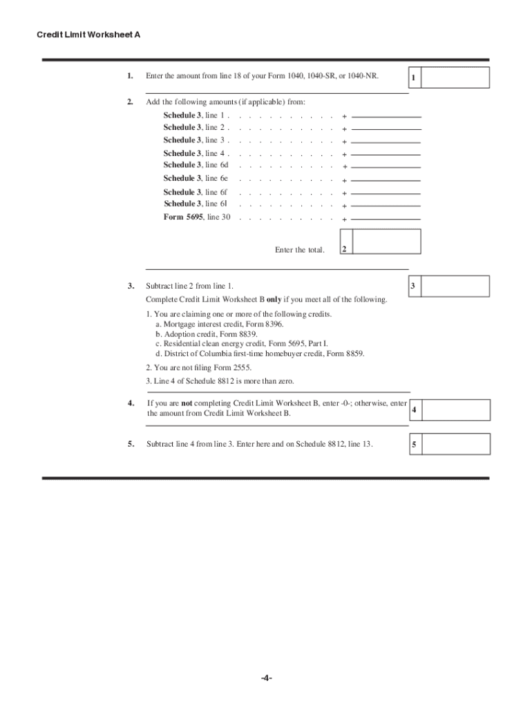 Credit Limit Worksheet A Fill Out Sign Online DocHub