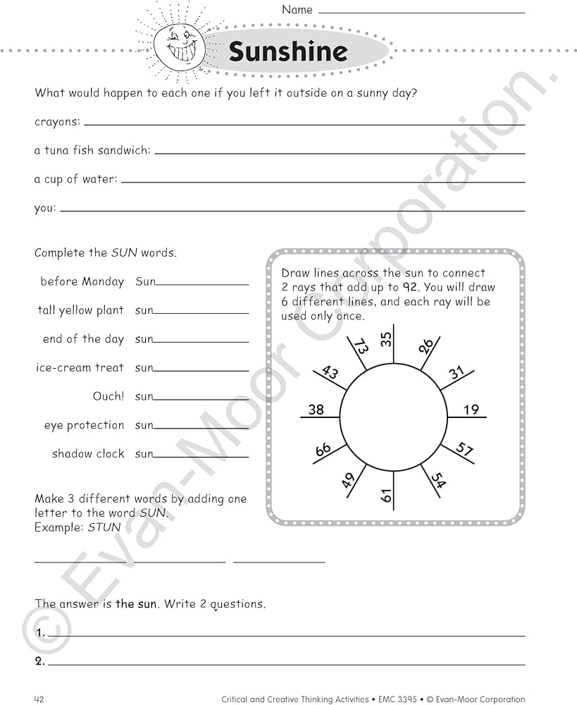 Critical Creative Thinking Activities Grade 5 Lynette Rachel Evans Marilyn Amazon in Books