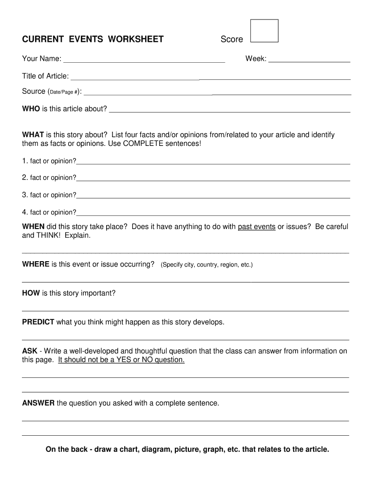 Current Events Worksheet Fill Out Sign Online DocHub