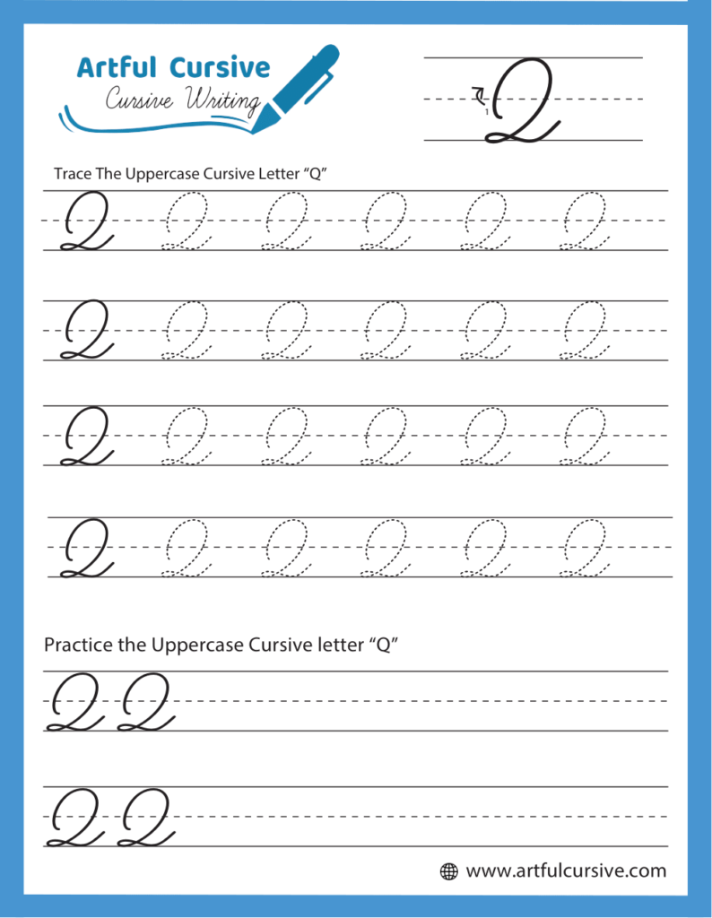 cursive q worksheet