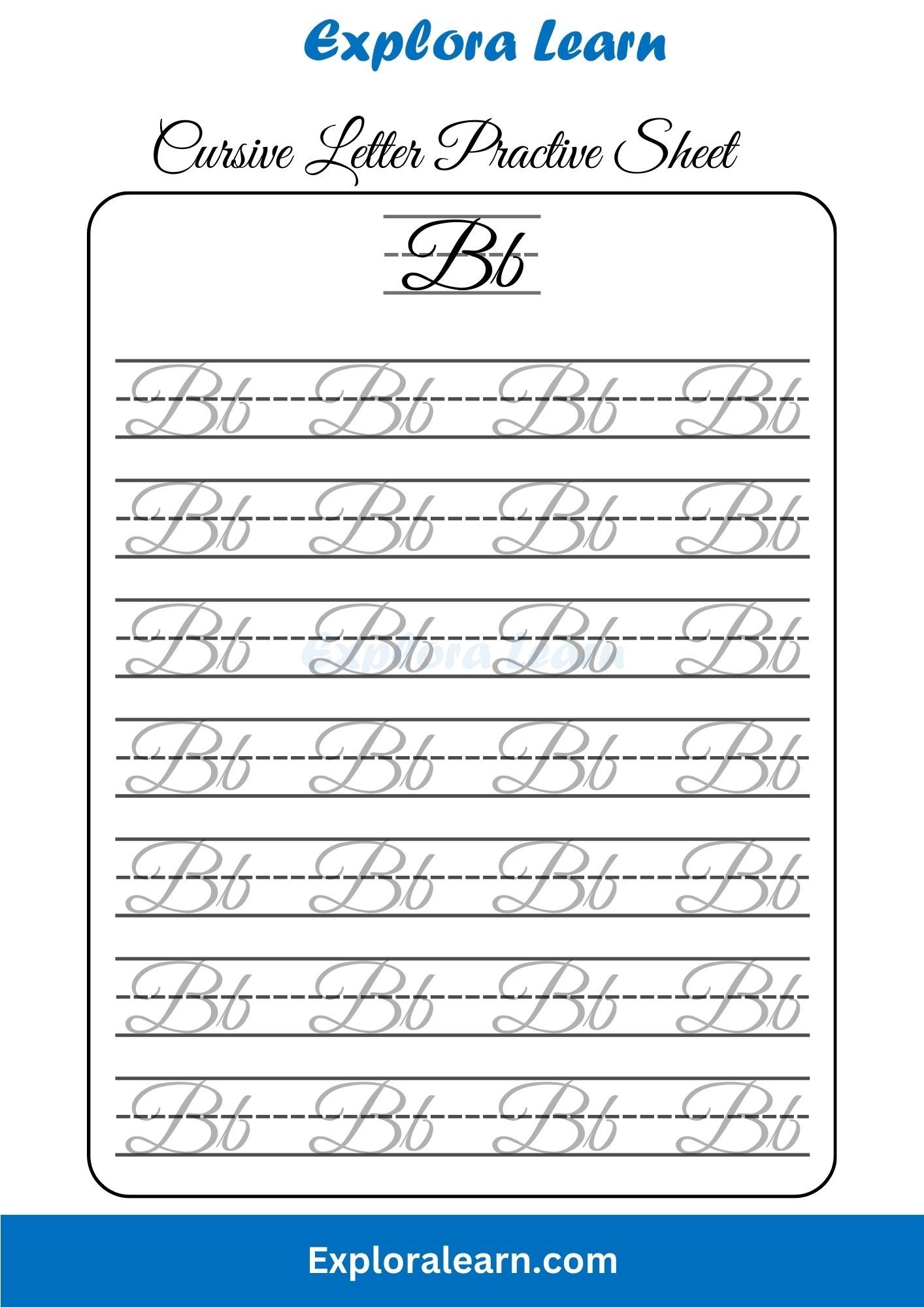 cursive alphabet printable worksheet