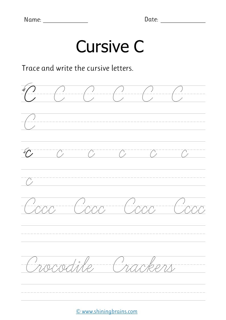 cursive letters worksheets